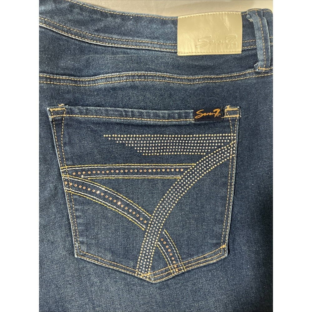 Womens Seven7‎ Jeans Plus Size 24 Embroidered Dazzled Pockets